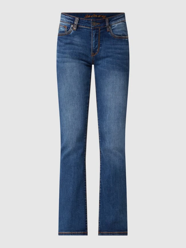 Blue Monkey Bootcut Jeans Mit Viskose-Anteil Modell 'Leah' - Blau 4 Blue Monkey Bootcut Jeans Mit Viskose-Anteil Modell 'Leah' - Blau – Bild 2