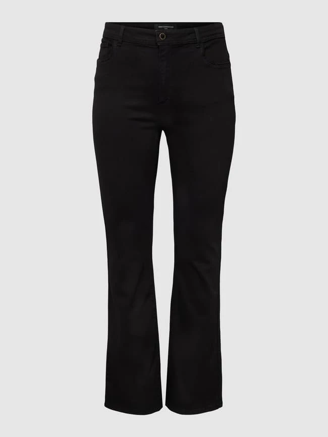 ONLY CARMAKOMA PLUS SIZE High Waist Jeans Mit Label-Patch Modell 'CARSALLY' - Schwarz 4 ONLY CARMAKOMA PLUS SIZE High Waist Jeans Mit Label-Patch Modell 'CARSALLY' - Schwarz – Bild 2