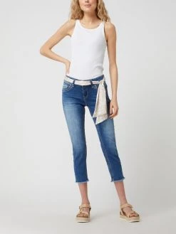 Blue Monkey Cropped Jeans Mit Stretch-Anteil Modell 'Charlotte' - Hellblau