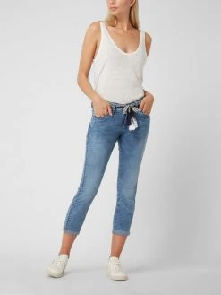 Blue Monkey Cropped Jeans Mit Stretch-Anteil Modell 'Charlotte' - Hellblau