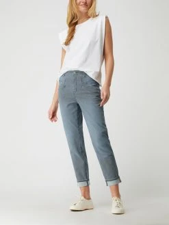 MAC MAC X Sylvie Meis 24/7 Carrot Fit Jeans Mit Stretch-Anteil Modell 'Rich' - Dunkelblau