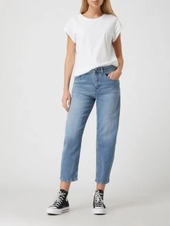MAC Barrel Fit Cropped Jeans Mit Lyocell-Anteil Modell 'Ava Banana' - Hellblau