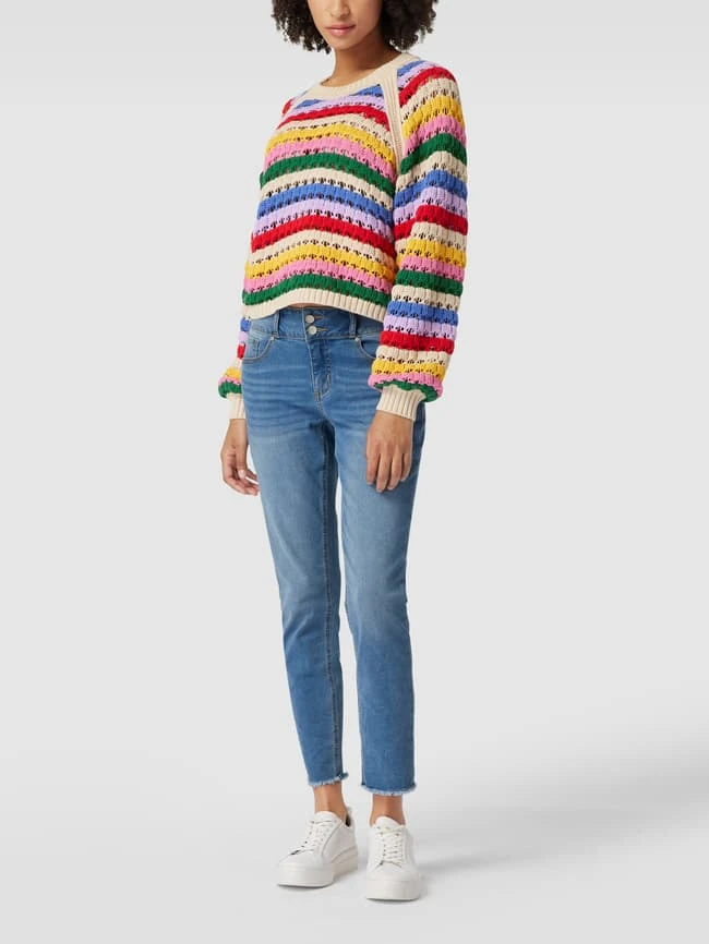 Buena Vista Cropped Jeans Mit Label-Details - Blau 3 Buena Vista Cropped Jeans Mit Label-Details - Blau