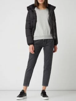 REVIEW Mom Fit Jeans Aus Baumwolle - Anthrazit Meliert