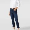 MAC Slim-fit Jeans Mit Kontrastnähten Modell 'Angela' - Bleu