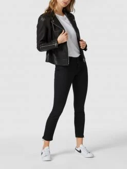 MAC Skinny Fit Jeans Mit Stretch-Anteil - Schwarz