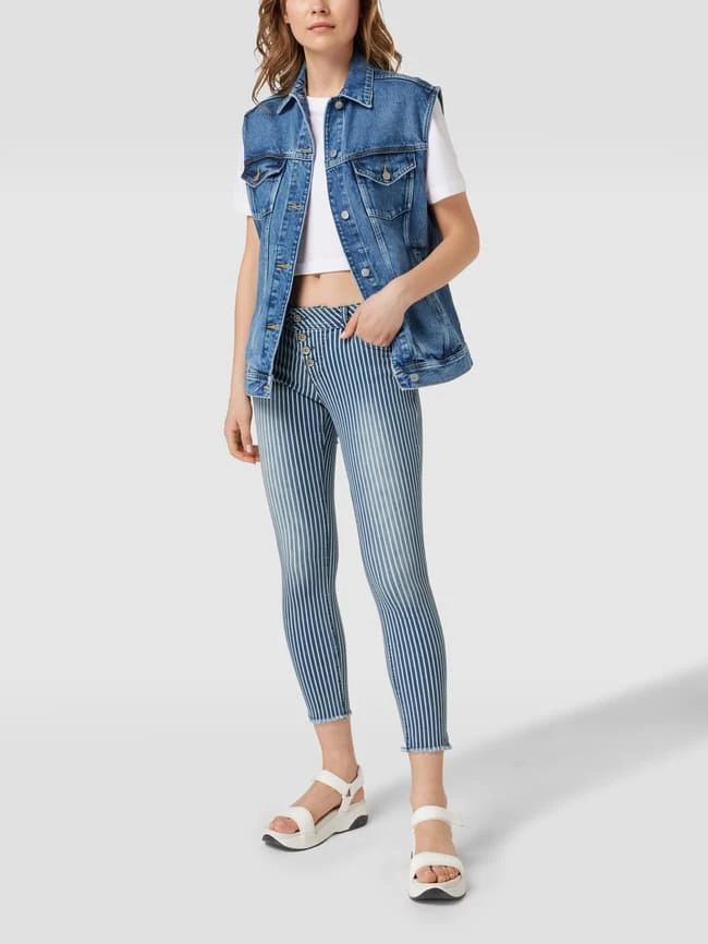 Buena Vista Skinny Fit Jeans Mit Streifenmuster - Blau 3 Buena Vista Skinny Fit Jeans Mit Streifenmuster - Blau