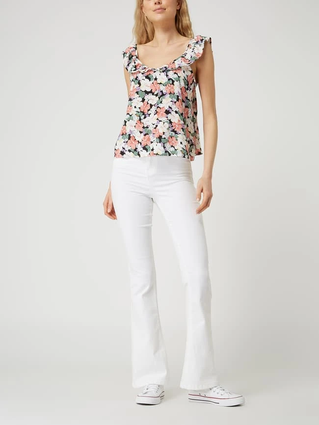 Noisy May Flared Cut Jeans Mit Viskose-Anteil Modell 'Sallie' - Weiß 3 Noisy May Flared Cut Jeans Mit Viskose-Anteil Modell 'Sallie' - Weiß