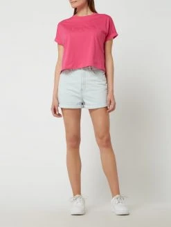 REVIEW Mom Fit Jeansshorts Aus Baumwolle - Eisblau