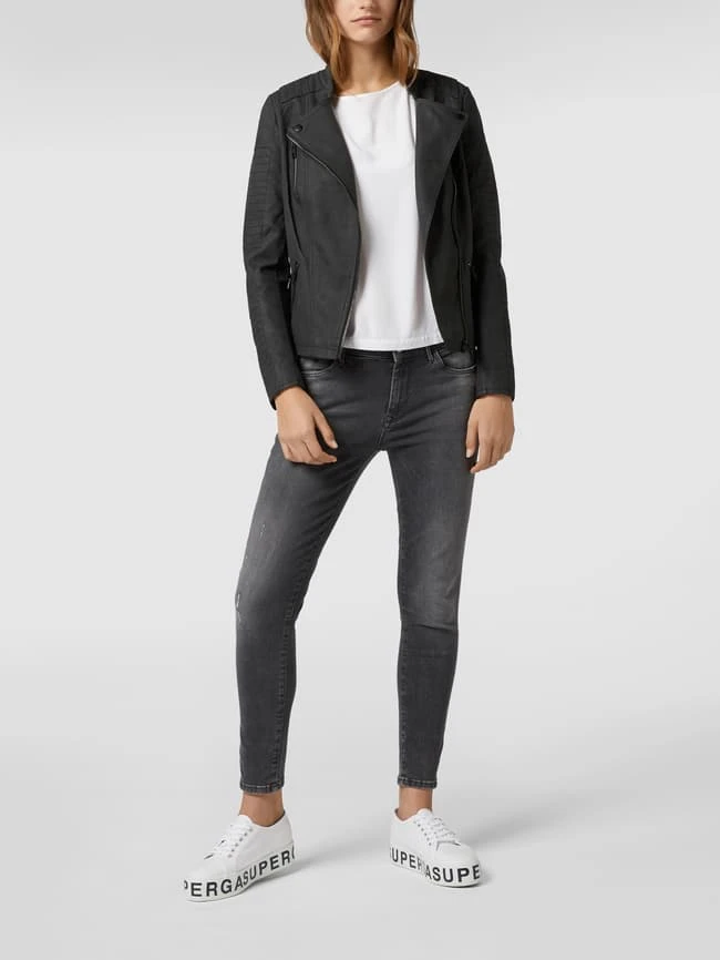 Mavi Jeans Cropped Super Skinny Fit Jeans Mit Stretch-Anteil Modell 'Adrianna' - Dunkelgrau 3 Mavi Jeans Cropped Super Skinny Fit Jeans Mit Stretch-Anteil Modell 'Adrianna' - Dunkelgrau