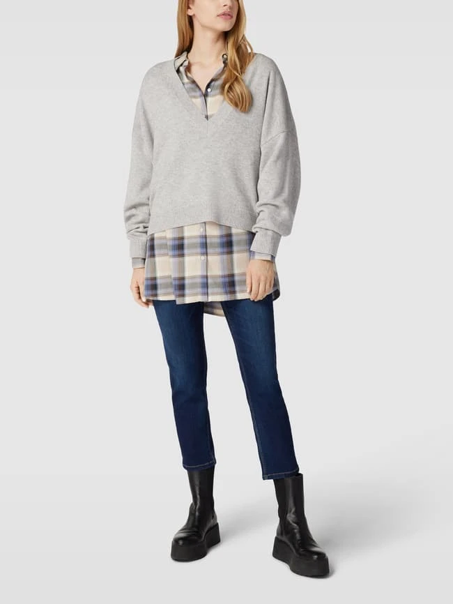 Cambio Slim Fit Jeans Mit Tweed-Detail Modell 'Piper' - Blau 3 Cambio Slim Fit Jeans Mit Tweed-Detail Modell 'Piper' - Blau