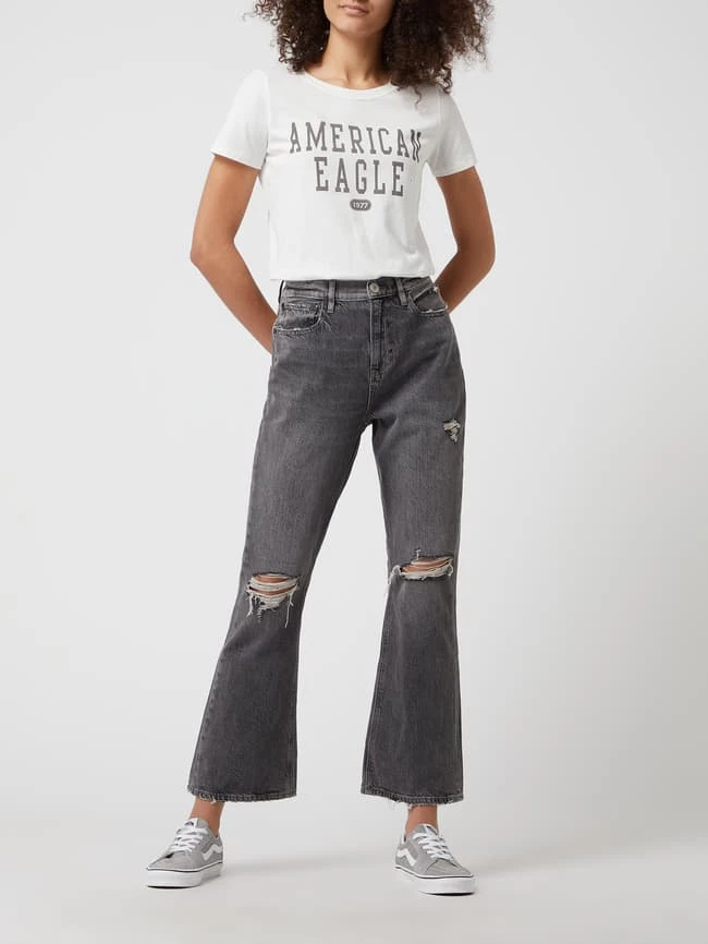 American Eagle Flared Cut Jeans Aus Baumwolle - Mittelgrau 3 American Eagle Flared Cut Jeans Aus Baumwolle - Mittelgrau