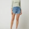 REVIEW Mom Fit Jeansshorts Mit Stretch-Anteil - Hellblau