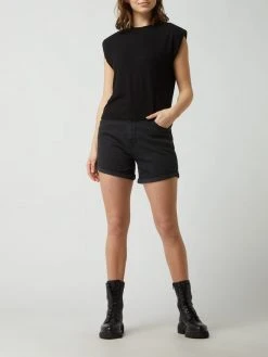 REVIEW Mom Fit Jeansshorts Mit Stretch-Anteil - Anthrazit