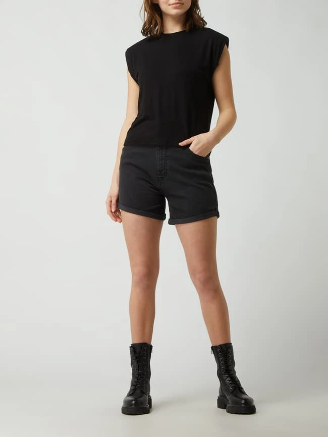 REVIEW Mom Fit Jeansshorts Mit Stretch-Anteil - Anthrazit 3 REVIEW Mom Fit Jeansshorts Mit Stretch-Anteil - Anthrazit