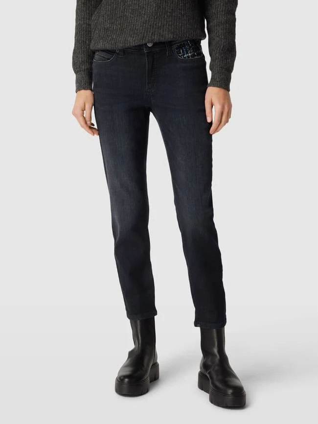 Cambio Jeans Mit Label-Patch Modell 'Piper' - Anthrazit 6 Cambio Jeans Mit Label-Patch Modell 'Piper' - Anthrazit – Bild 4