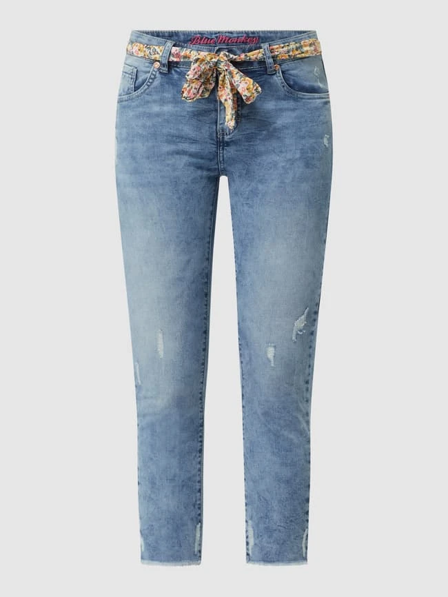 Blue Monkey Skinny Fit Jeans Mit Stretch-Anteil Modell 'Vivi' - Hellblau 4 Blue Monkey Skinny Fit Jeans Mit Stretch-Anteil Modell 'Vivi' - Hellblau – Bild 2
