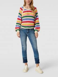 MAC Slim Fit Jeans Mit Label-Applikation Modell 'RICH CHIC' - Blau