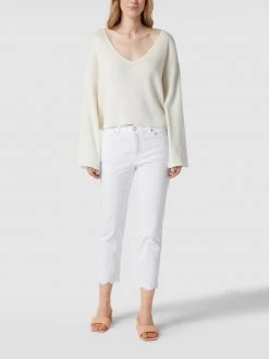 Raffaello Rossi Cropped Jeans Mit Stickereien - Weiß