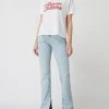 Gina Tricot Bootcut Jeans Mit Label-Patch - Jeans