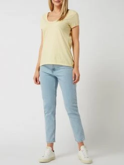 REVIEW Skinny Mom Fit Jeans Aus Baumwolle - Blau