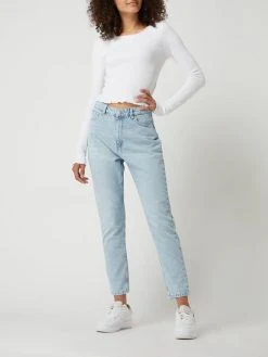 REVIEW Skinny Mom Fit Jeans Aus Baumwolle - Bleu