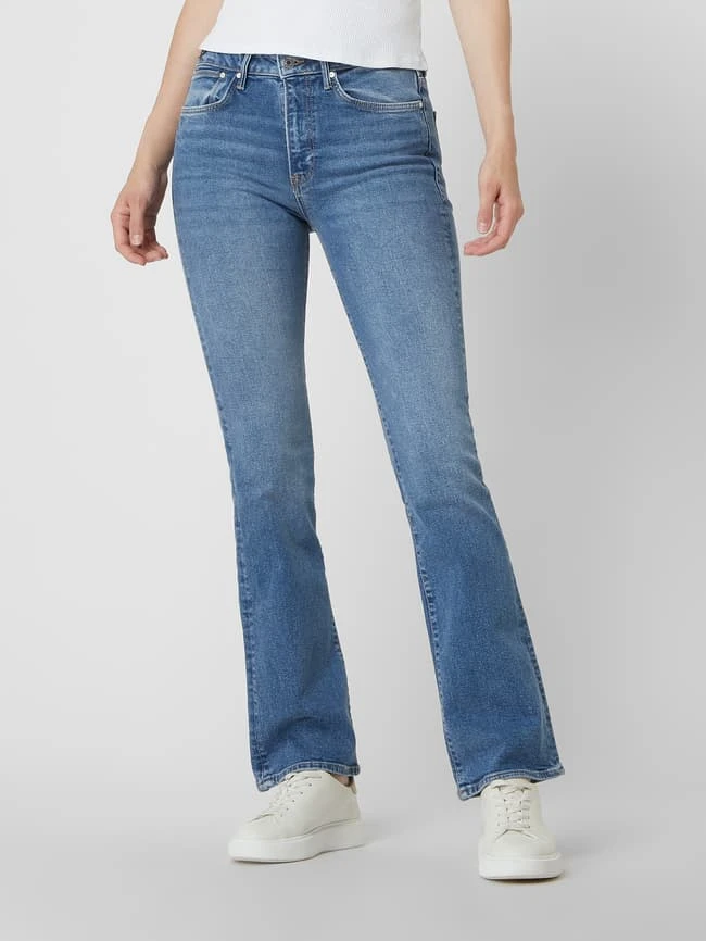 Mavi Jeans Flared Cut High Rise Jeans Mit Stretch-Anteil Modell 'Maria' - Blau 6 Mavi Jeans Flared Cut High Rise Jeans Mit Stretch-Anteil Modell 'Maria' - Blau – Bild 4