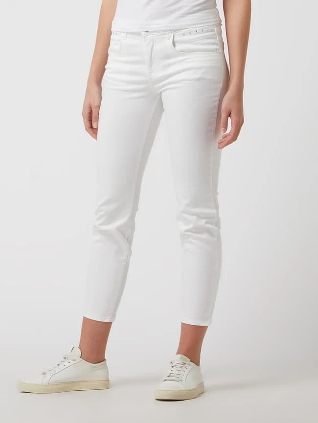 Brax Cropped Skinny Fit Jeans Mit Nieten-Details Modell 'Shakira' - Weiß 6 Brax Cropped Skinny Fit Jeans Mit Nieten-Details Modell 'Shakira' - Weiß – Bild 4