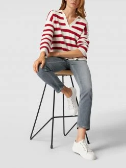 Cambio Jeans Mit Label-Patch Modell 'Pina' - Hellgrau