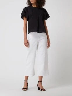 Object Culotte Aus Denim Modell 'Marina' - Weiß