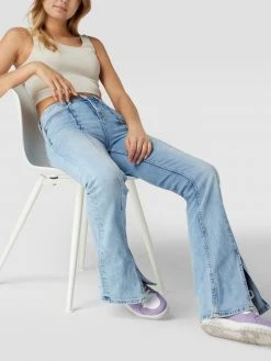 REVIEW High Rise Jeans Im Flared Cut - Blau