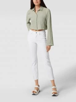 Cambio Cropped Jeans Mit Swarovski®-Kristallen - Weiß