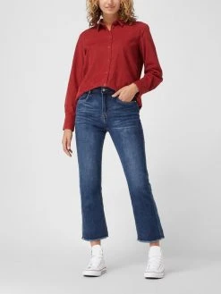 Blue Monkey Cropped High Waist Jeans Mit Stretch-Anteil Modell 'Mimi' - Blau