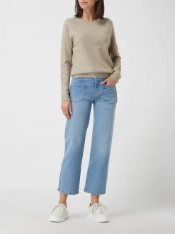 Buena Vista Cropped Jeans Mit Geradem Bein Modell 'Nizza' - Blau
