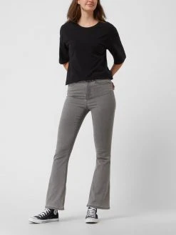 Noisy May Flared Cut Jeans Mit Viskose-Anteil Modell 'Sallie' - Hellgrau Meliert